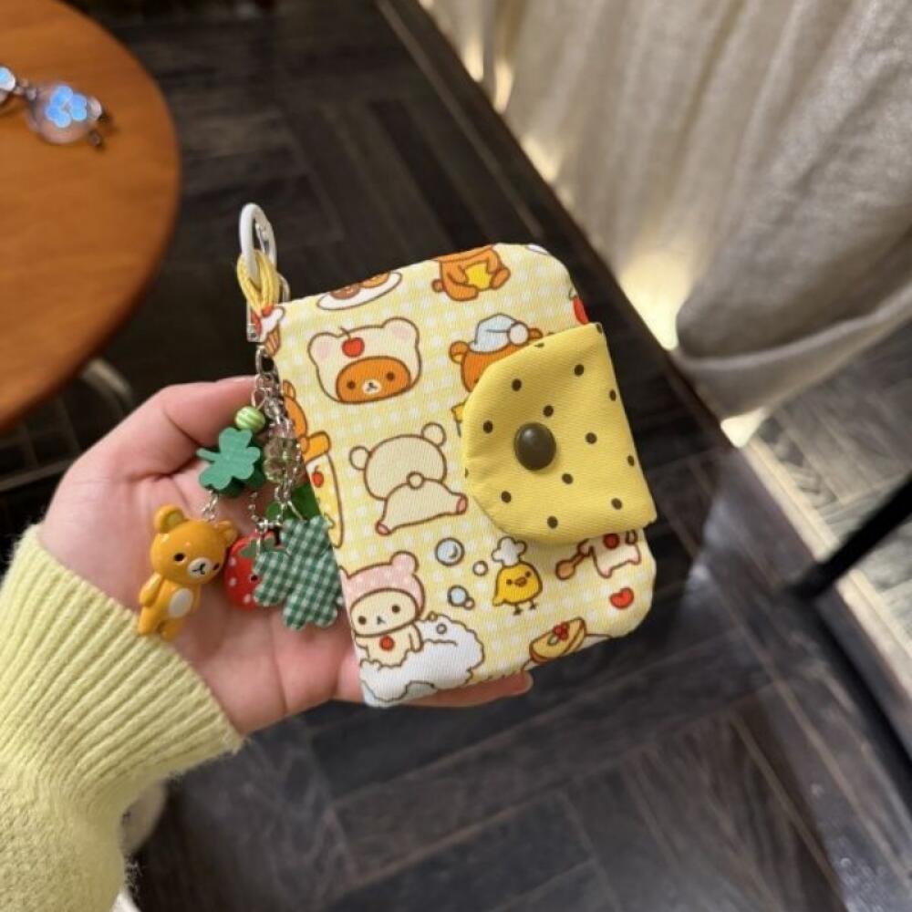 Mini Backpack Purse - 11Cm Rilakkuma Korilakkuma Folding Snap Button