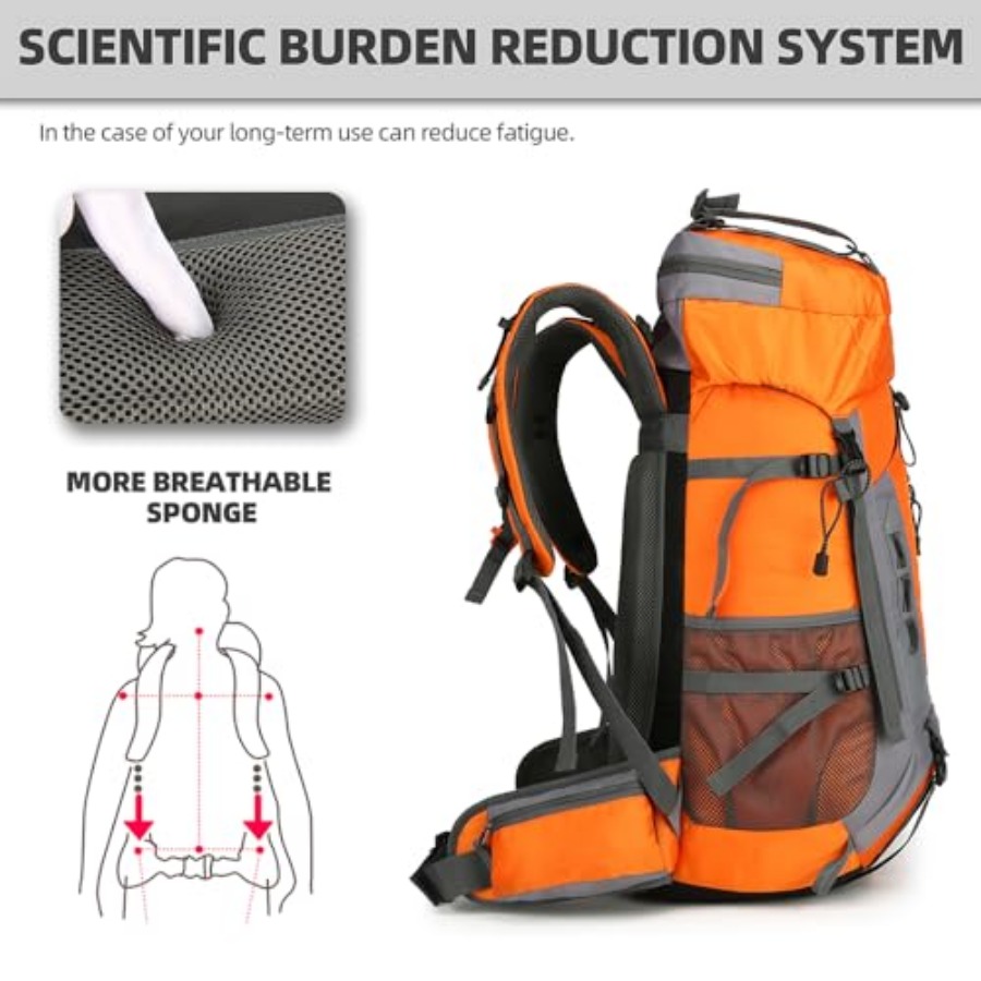 60L Hiking Backpack for Men an - Rain Cover Backpack avis et prix