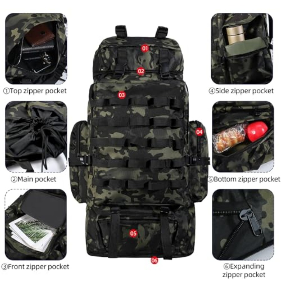 70L/100L Camping Hiking Backpa - Rain Cover Backpack avis et prix