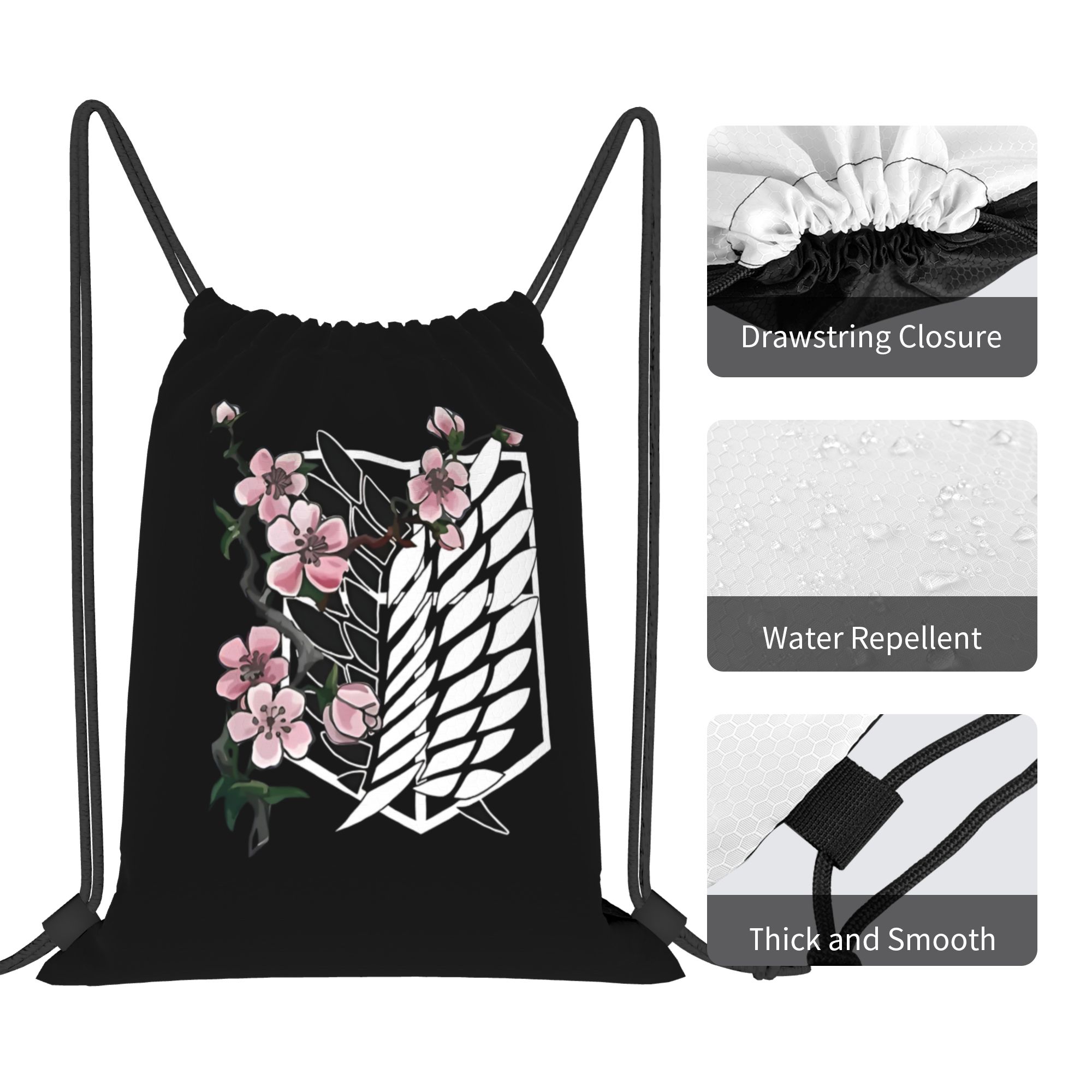 Custom Attacks on Titans Draws - Drawstring Gym Bag avis et prix