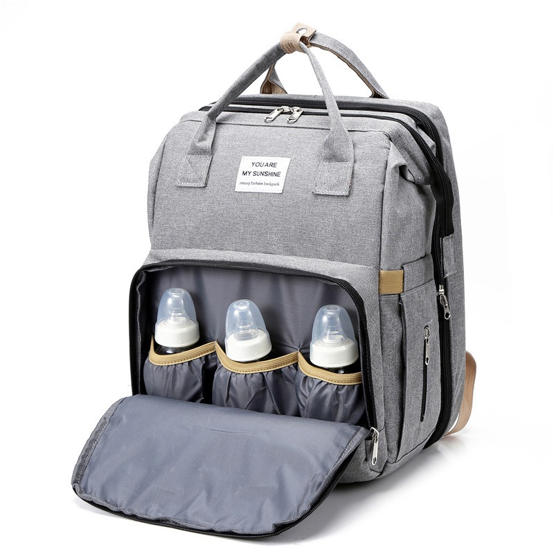 Fashionable Folding Baby Crib  - Backpack Diaper Bag avis et prix