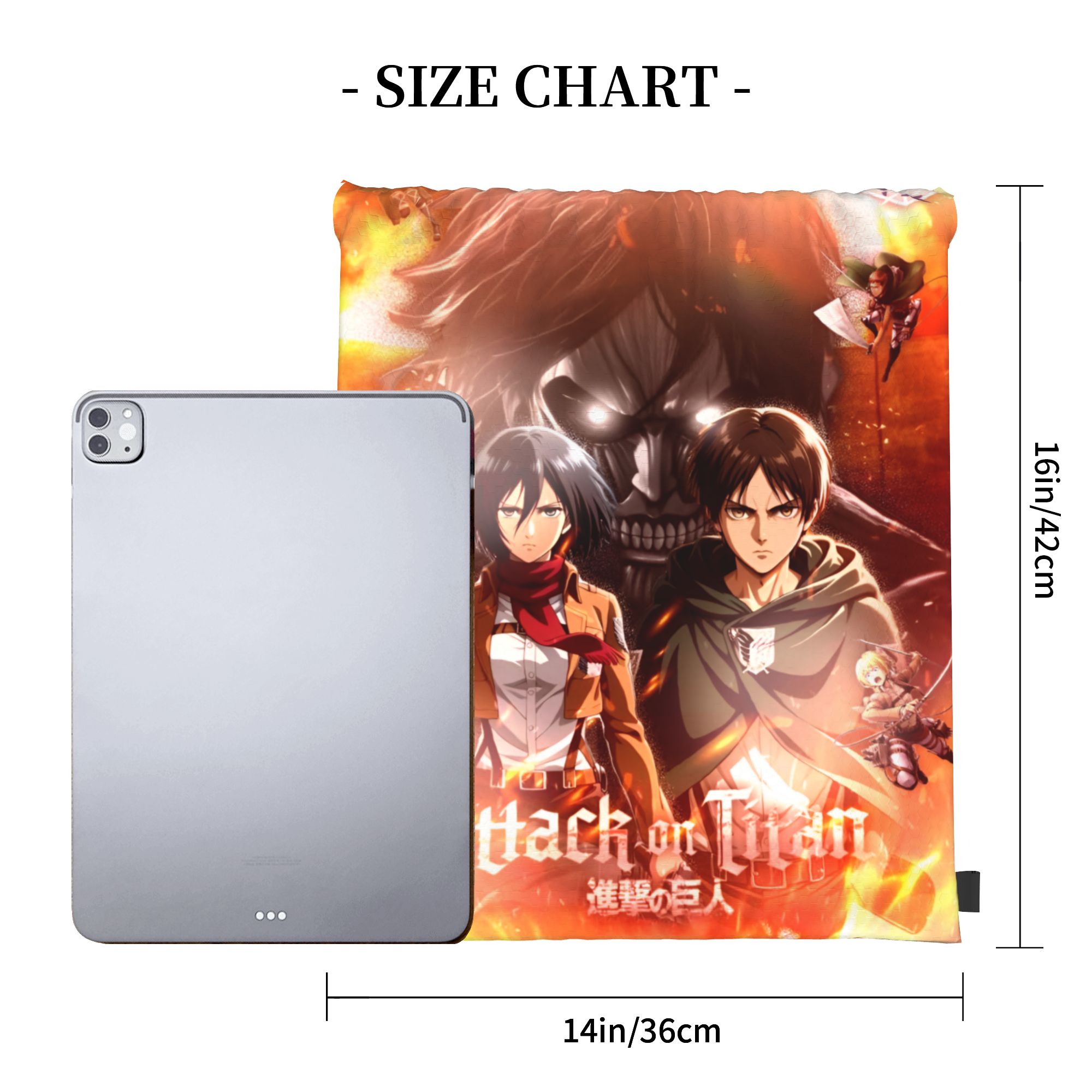 Custom Attacks on Titans Draws - Drawstring Gym Bag avis et prix