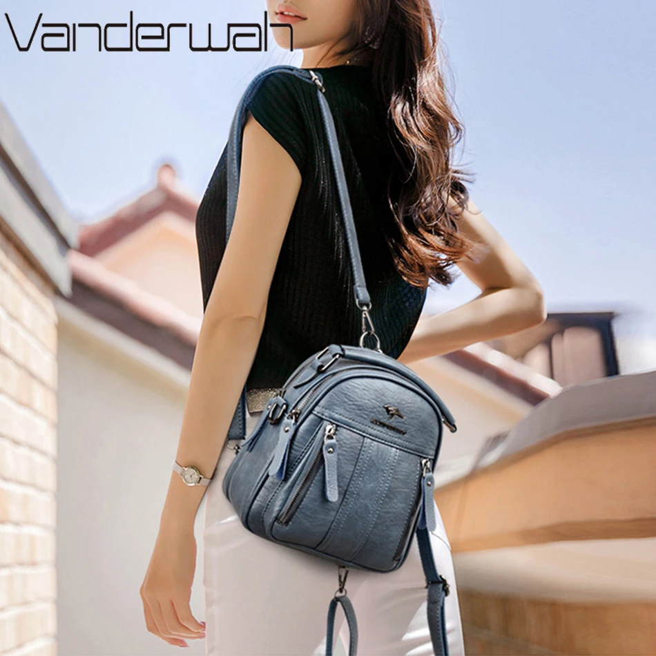 4 In 1 Leather Backpacks Multi - Leather Backpack Vintage avis et prix