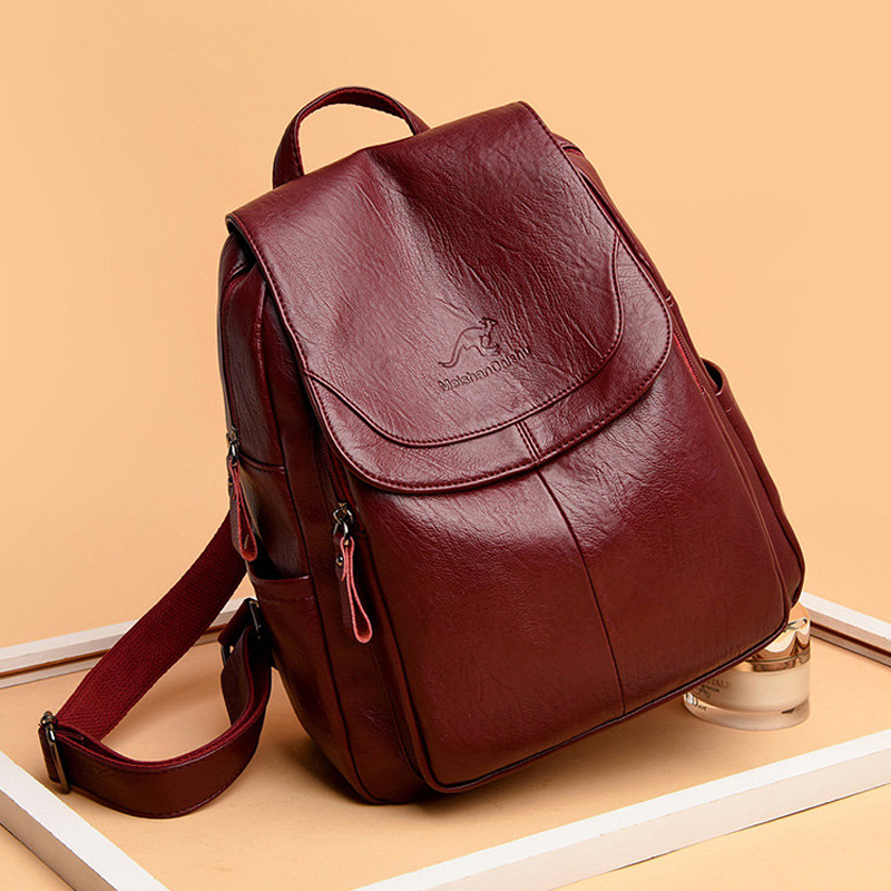 9 Color Women Soft Leather Bac - Leather Backpack Vintage avis et prix