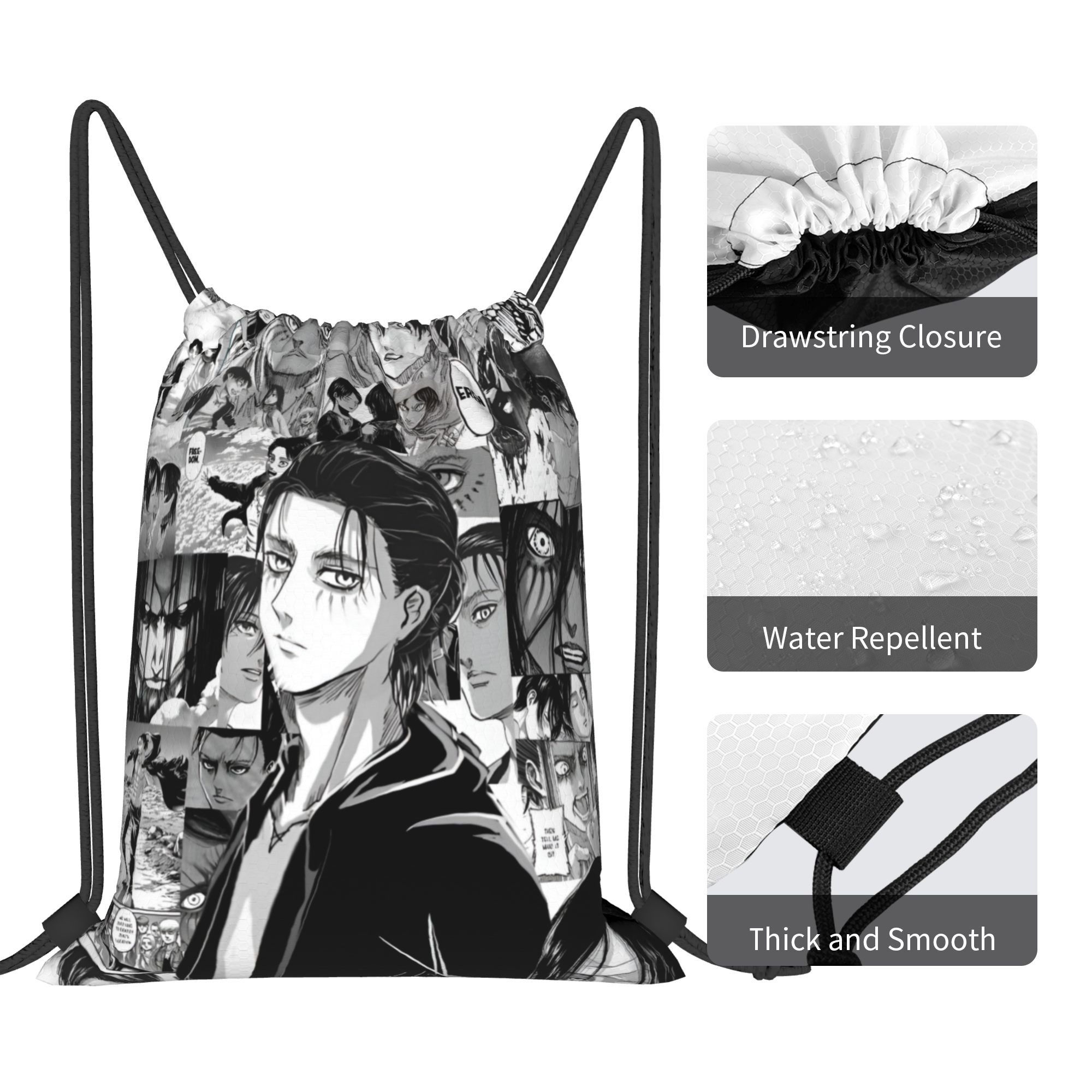 Custom Attacks on Titans Draws - Drawstring Gym Bag avis et prix
