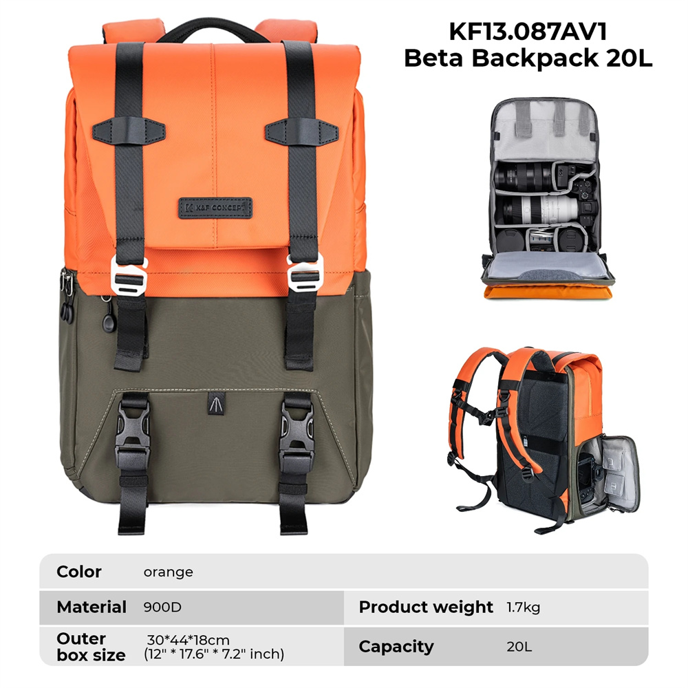 K&F CONCEPT Camera Backpack Tr - Laptop Backpack 15.6 avis et prix
