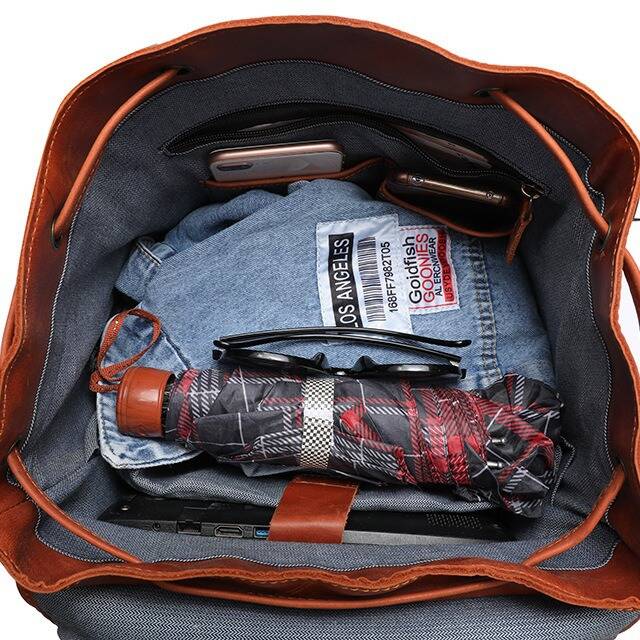 XZAN Men S Bags Fashion Europe - Leather Backpack Vintage avis et prix