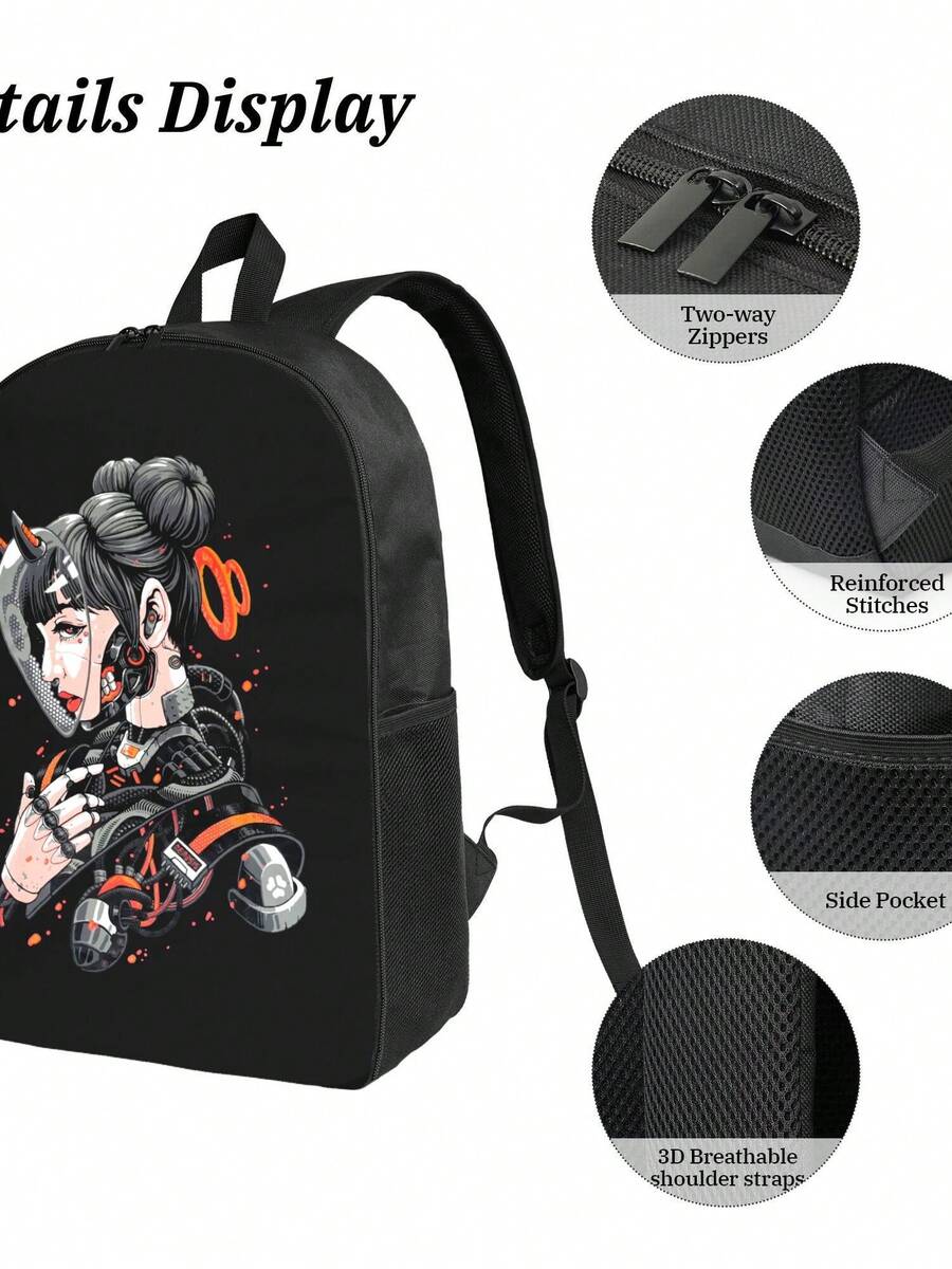 Cyberpunk Cyborg Girl Waterpro - Travel Backpack Anti Theft avis et prix