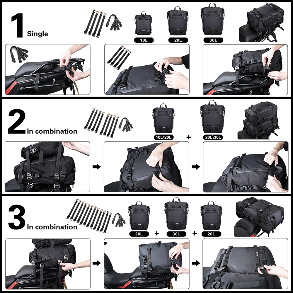 Rhinowalk Motorcycle Rear Seat - Rain Cover Backpack avis et prix