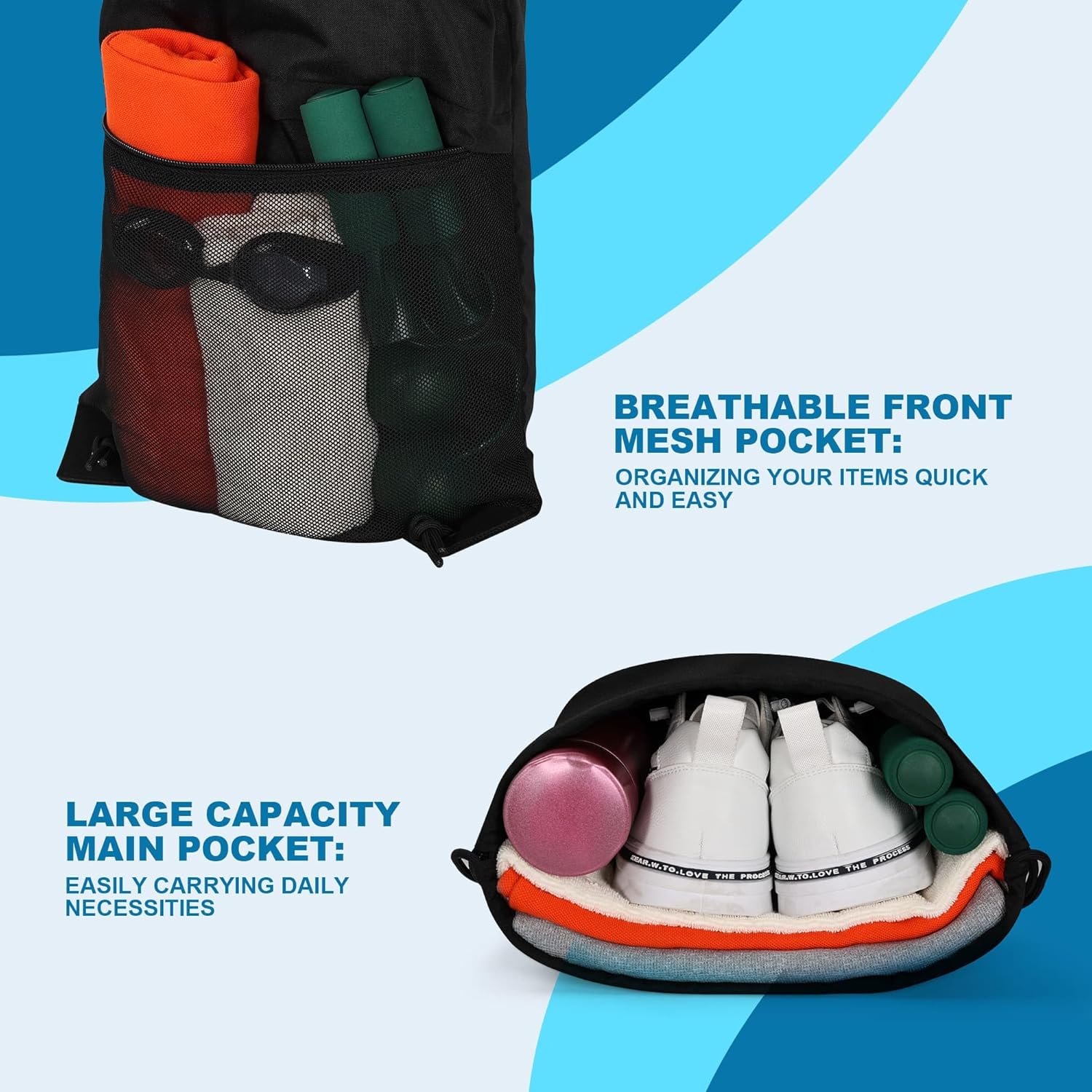 TILYMOL Drawstring Backpack Gy - Drawstring Gym Bag avis et prix