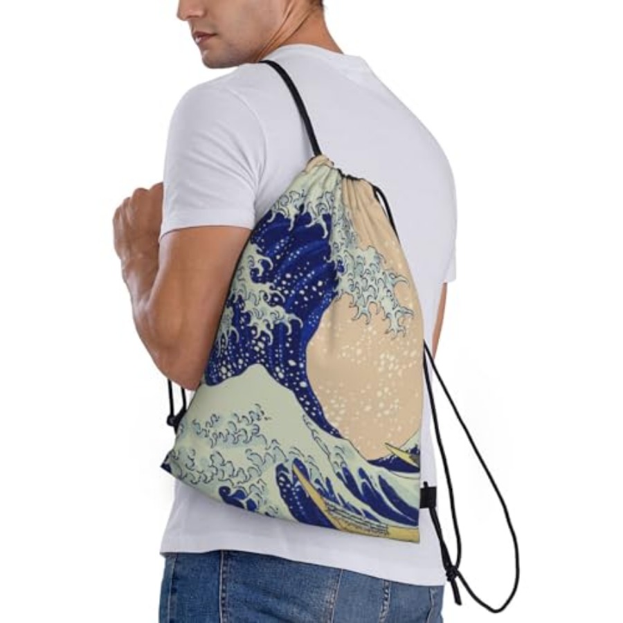 Japanese Kanagawa Ocean Great  - Drawstring Gym Bag avis et prix