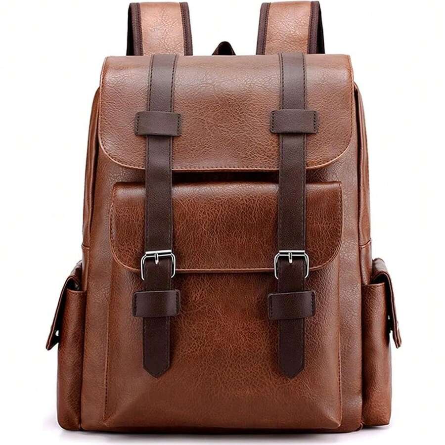PU Leather Backpack For Men An - Laptop Backpack 15.6 avis et prix