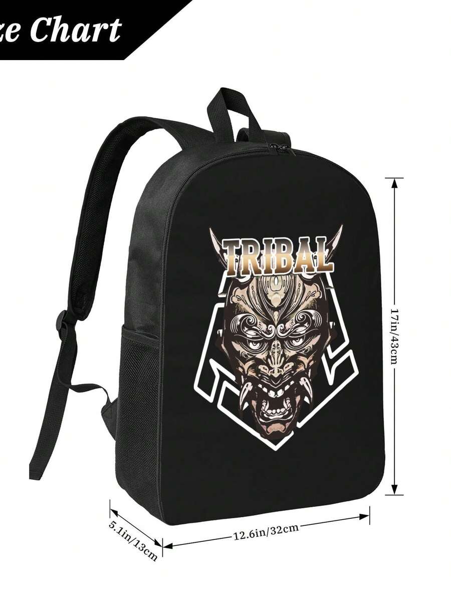 Tribal Demon Print Waterproof  - Travel Backpack Anti Theft avis et prix