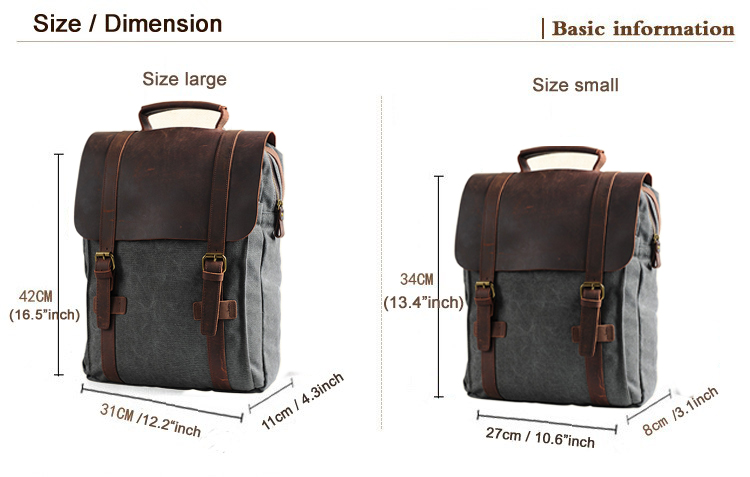 Fashion Male Backpack Leather  - Rucksack Military Style avis et prix