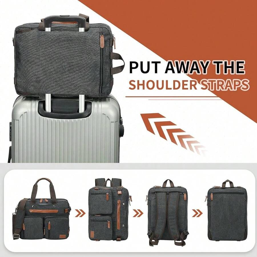 Canvas Laptop Backpack 3-In-1  - Canvas Backpack Casual avis et prix