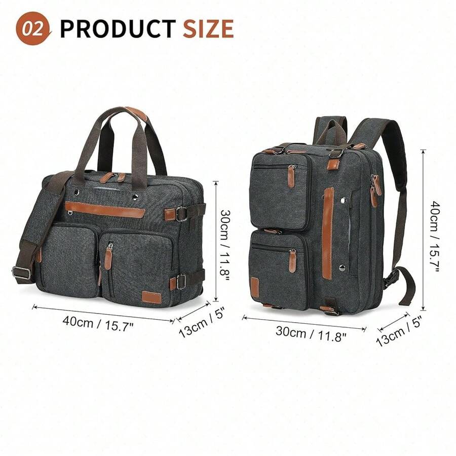 Canvas Laptop Backpack 3-In-1  - Canvas Backpack Casual avis et prix