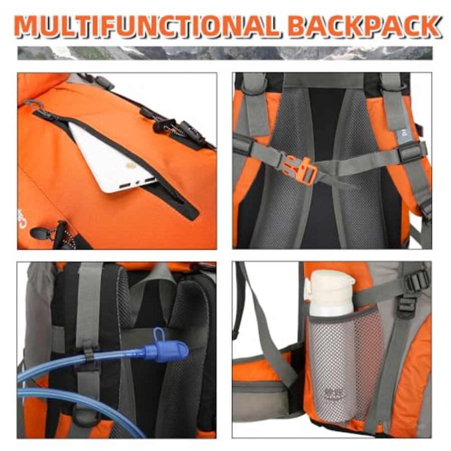 70L Hiking Backpack with Rain  - Rain Cover Backpack avis et prix