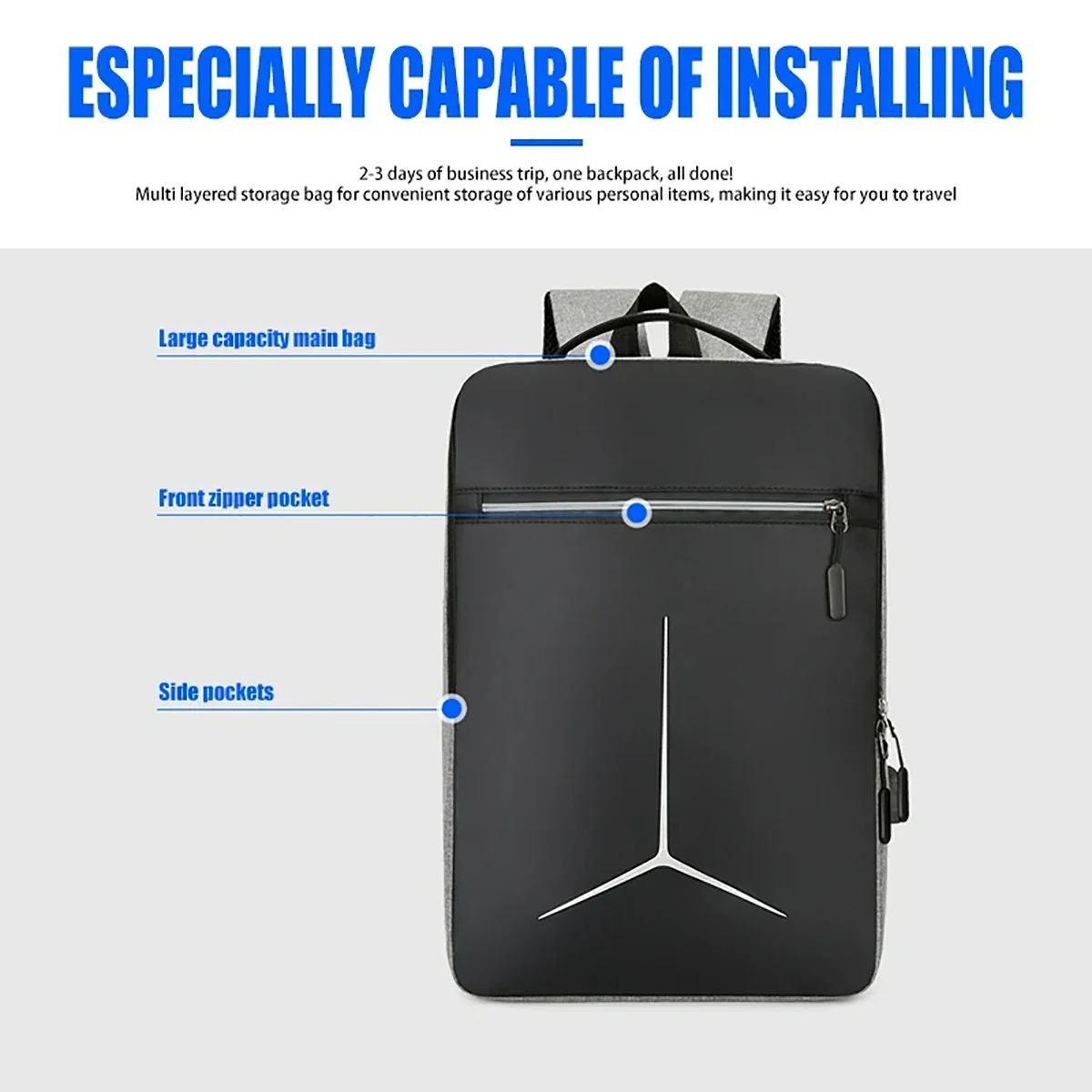 New Anti-theft USB Waterproof  - Travel Backpack Anti Theft avis et prix