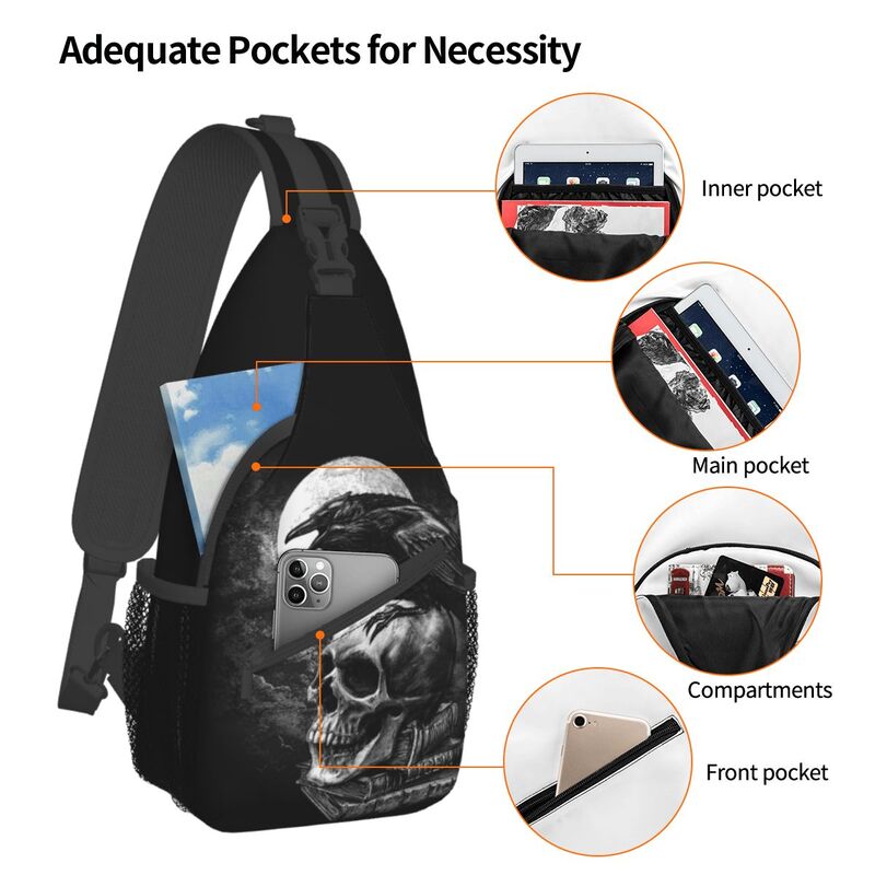 Crow The Skull Sling Crossbody - Sling Backpack Shoulder avis et prix