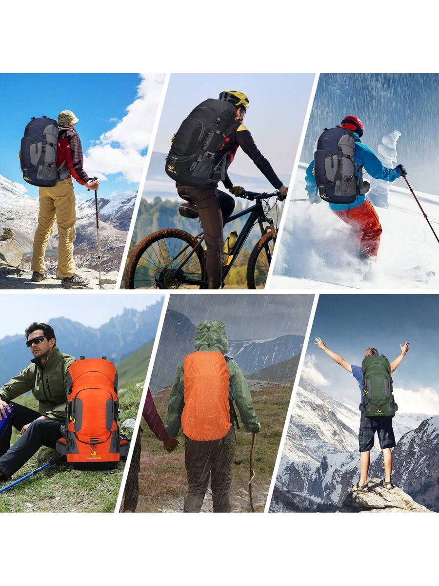 60L Waterproof Oxford Backpack - Hiking Backpack Waterproof avis et prix