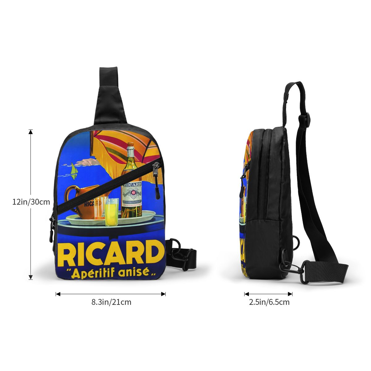 Custom Ricard Sling Chest Bag  - Sling Backpack Shoulder avis et prix