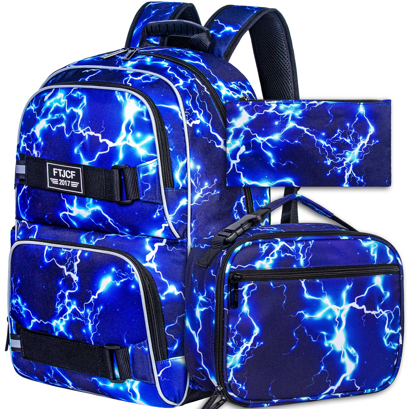 3PCS Lightning boys Backpack,  - School Backpack Teen avis et prix