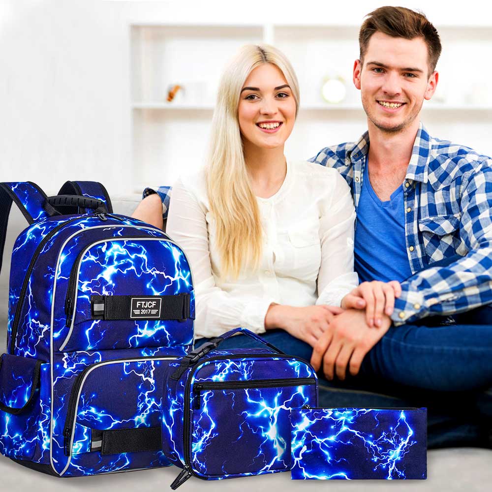 3PCS Lightning boys Backpack,  - School Backpack Teen avis et prix