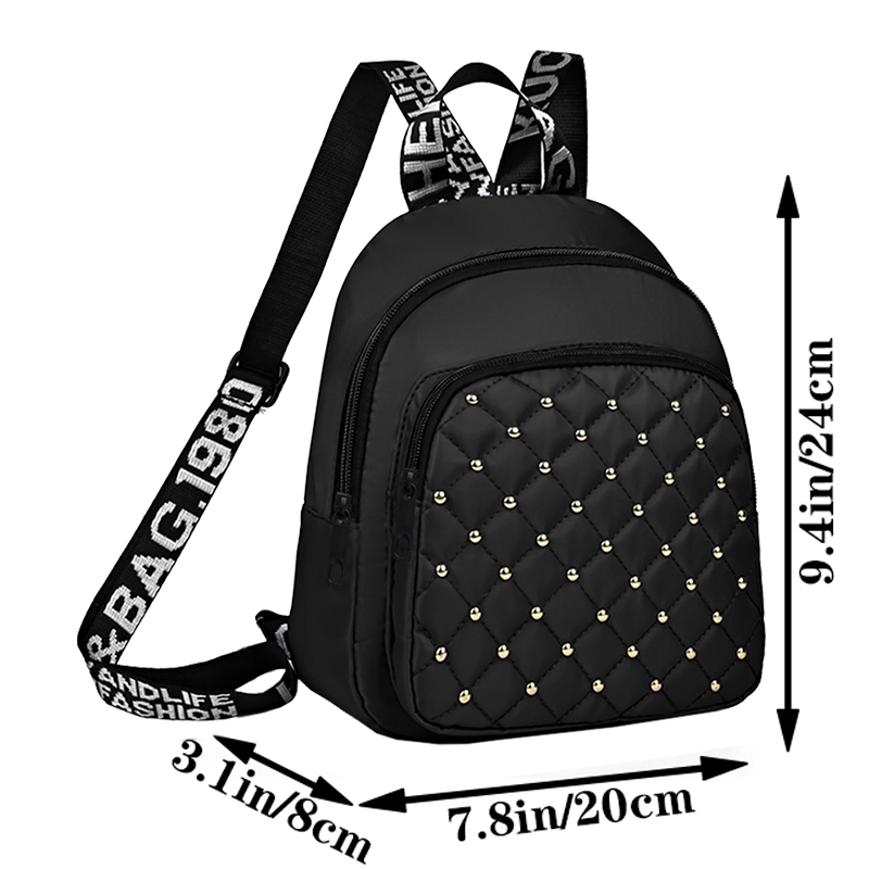 Chic Stylish Studded Backpack  - Canvas Backpack Casual avis et prix