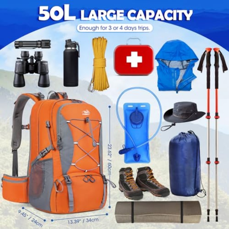 50L Hiking Backpack Waterproof - Hiking Backpack Waterproof avis et prix