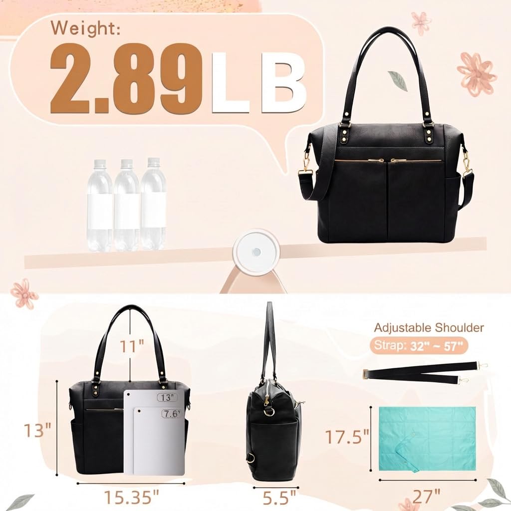 4-in-1 Leather Diaper Bag Back - Backpack Diaper Bag avis et prix